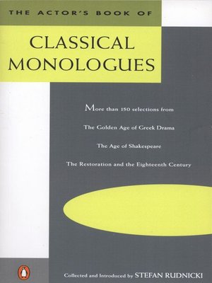 The Actor's Book of Classical Monologues - ebook